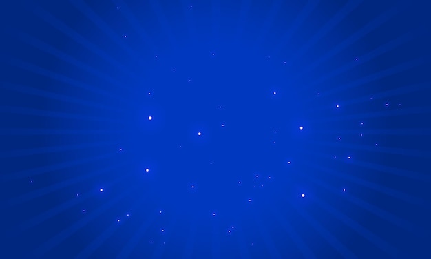 Vector blue background stars and rays