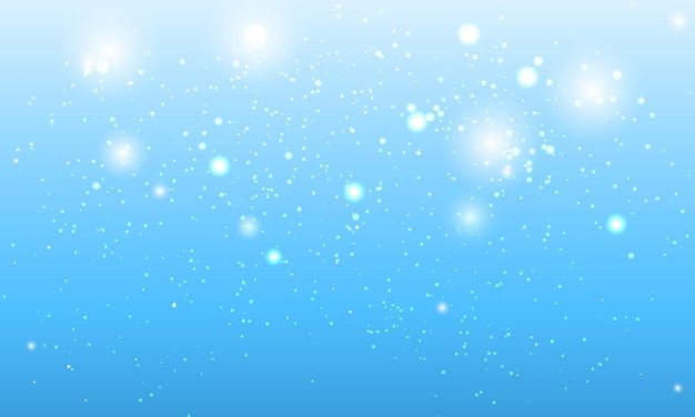 Vector vector blue background with glowing sparkle bokeh