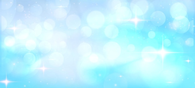 Vector blue bokeh circle lights blurred gradient style background