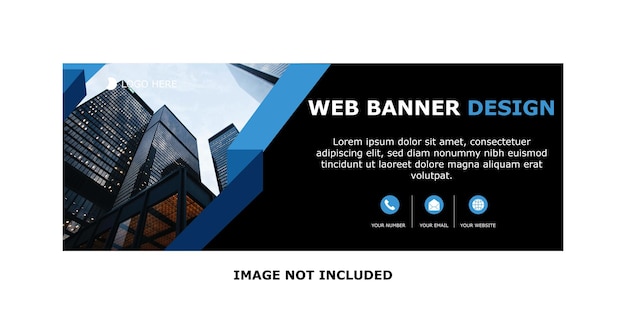 Vector vector blue business banner template design