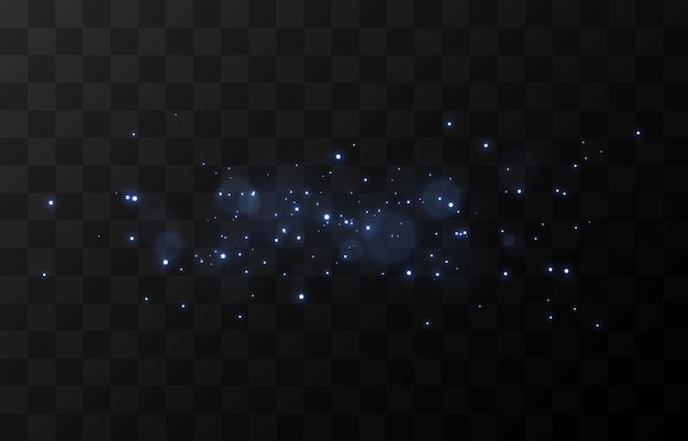 Vector blue dust on isolated transparent background. Magic, magic dust PNG. Light Dust PNG.