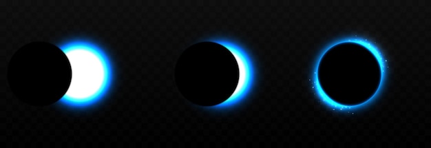 Vector vector blue eclipse different phases of the png eclipse png eclipse lunar eclipse