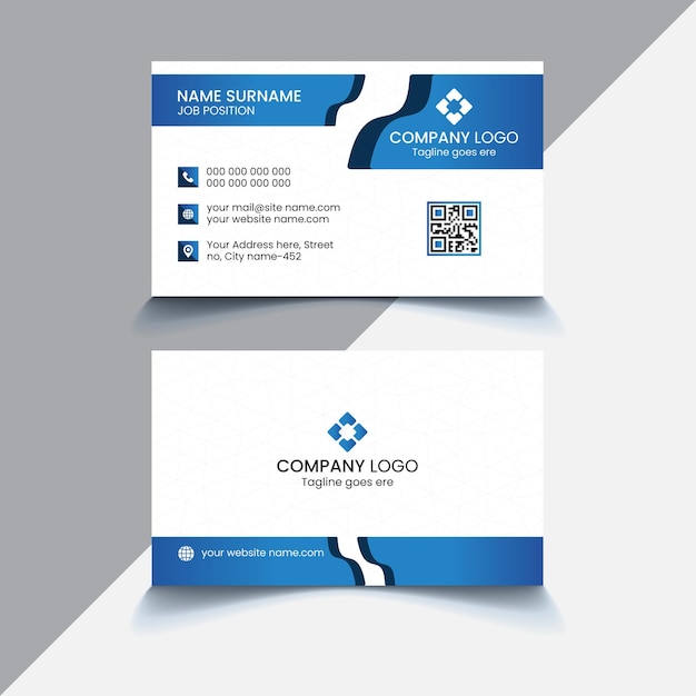 vector blue elegant business card template