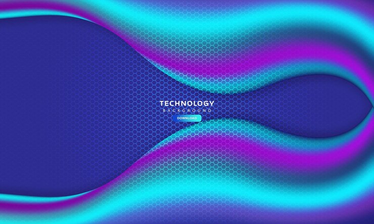 Vector vector blue hologram dreamy background