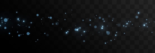 Vector blue light particles magic dust glare png magic glow blue light stars space sky