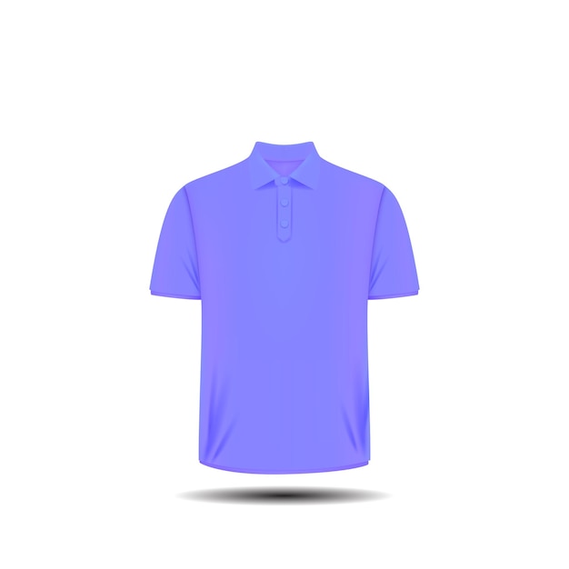 Vettore vector blue polo shirt design. (design della maglietta di polo blu)