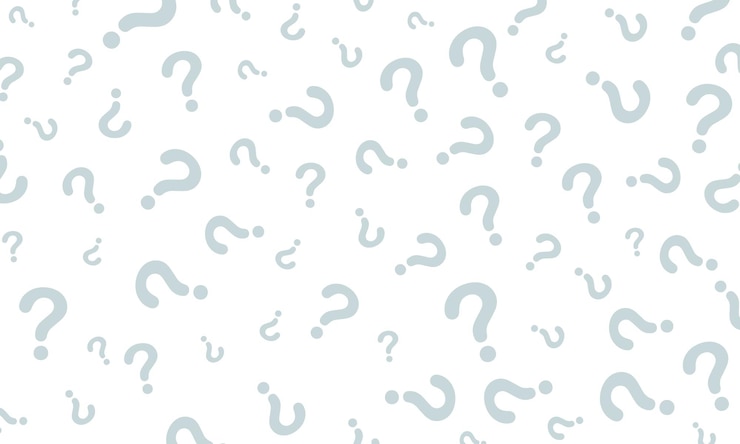 Vector vector blue question marks on white background