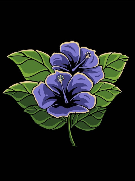 Vector vector blue rose flower design