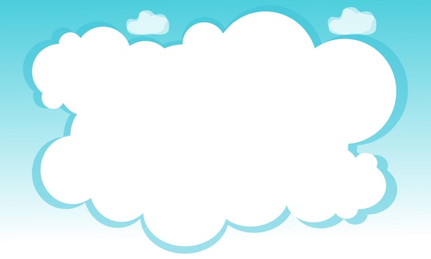 Vector blue sky and clouds background with text space