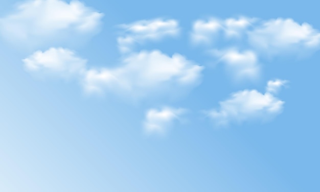 vector blue sky with white clouds sky nature landscape wall