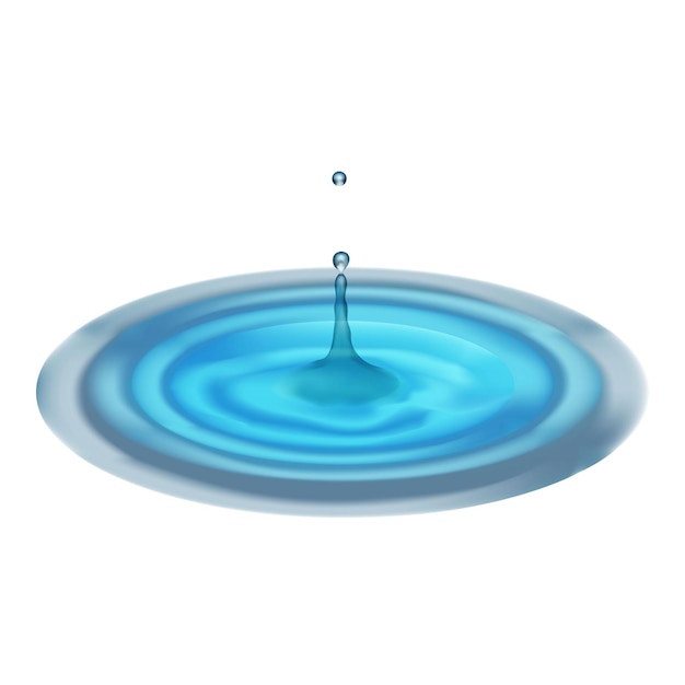 вектор голубой воды всплеск изолированные