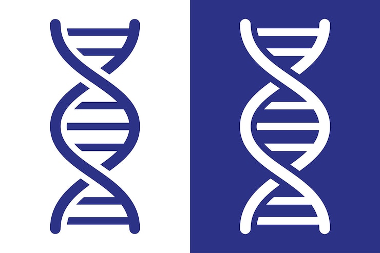 Vector ベクター・ブルー&ホワイト dna ヘリックス アイコンセット