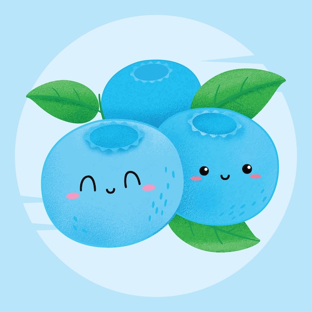 Vector Blueberry Watercolor