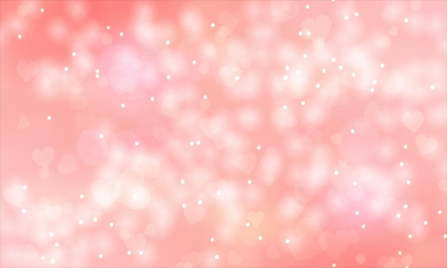 Vector blurry hearts valentines day background