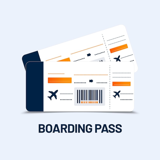 Vector vector boarding pass ticket kaartelement sjabloon