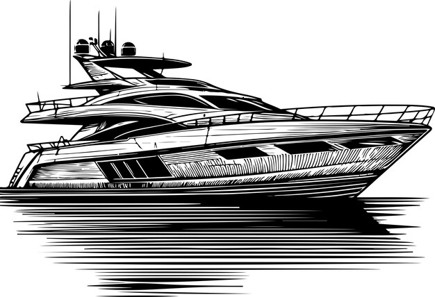 Vector vector boat vector silhouette illustration