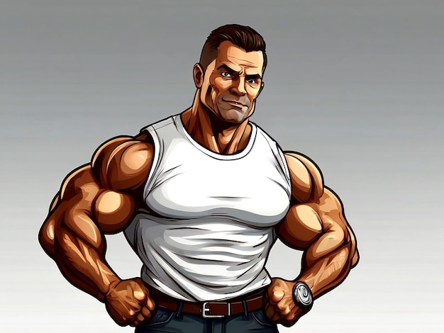 Vector vector bodybuilder isolated