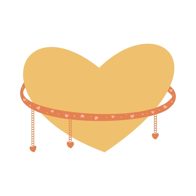 Vector of the boho heart clipart