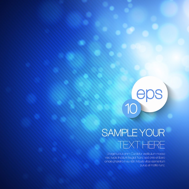 Vector bokeh background with text template