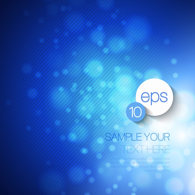 vector bokeh background with text template