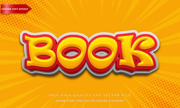 Векторный эффект текста книги 3D