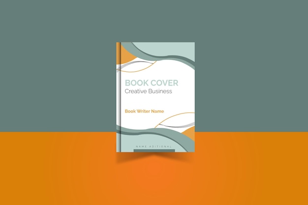 Vector book cover design with leaves flyer poster book title author name design illustration