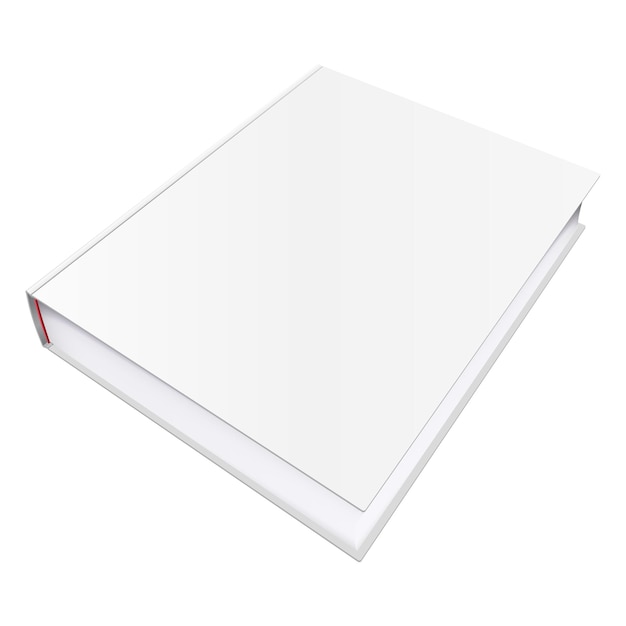 Vector vector book mockup with blank cover, template illustration