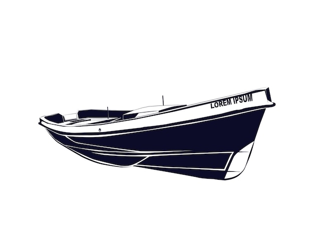 Vector boot logo Illusie op een witte achtergrond Voor embleem of logo met kopie ruimte