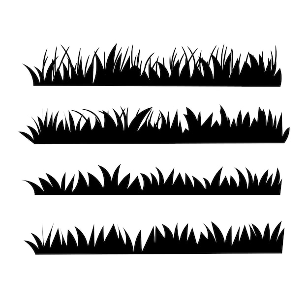 Vector border of grass realistic style