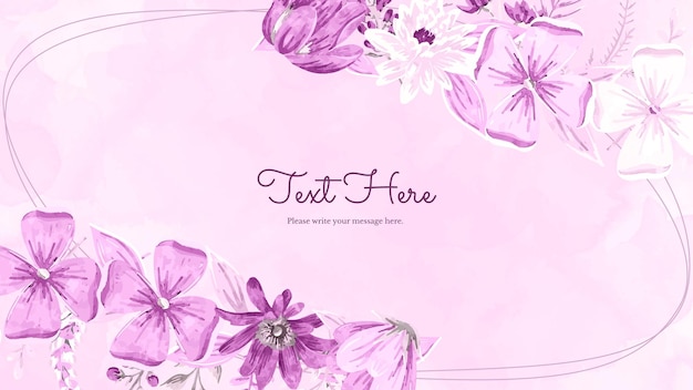 Vector botanical banner background blossoming flowers