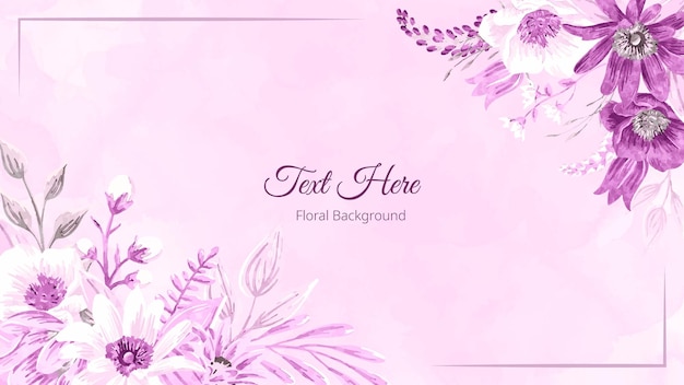 Vector botanical banner background blossoming flowers