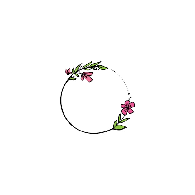 Vector botanical floral mockup illustration