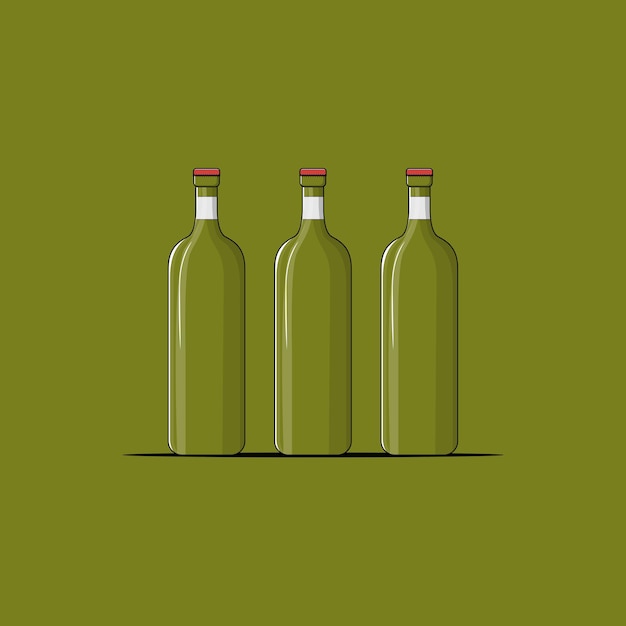 Vector of bottle flat design