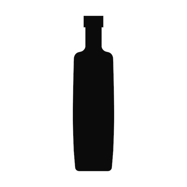 Vector vector bottle icon silhouette black color