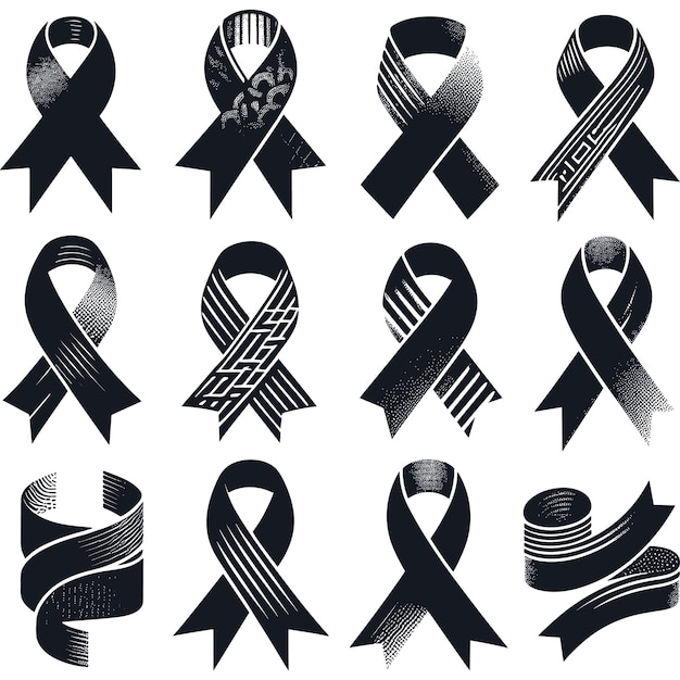 Premium Vector | Vector bow collection on white background