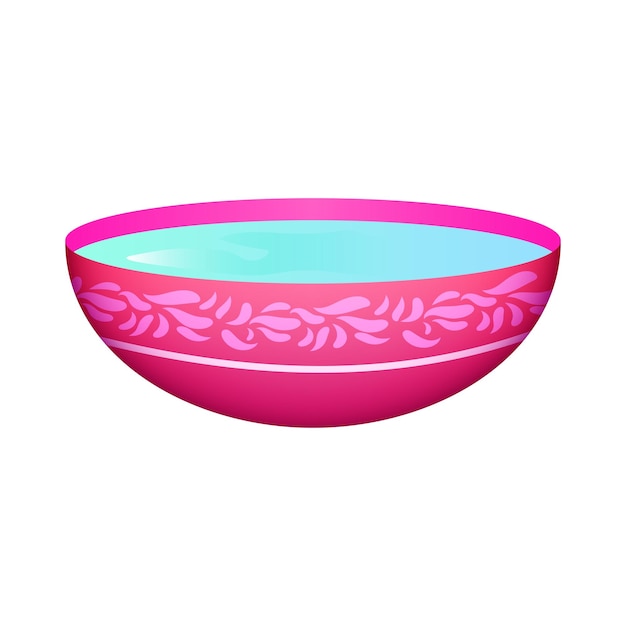 Vector bowl of water icon vector illustration