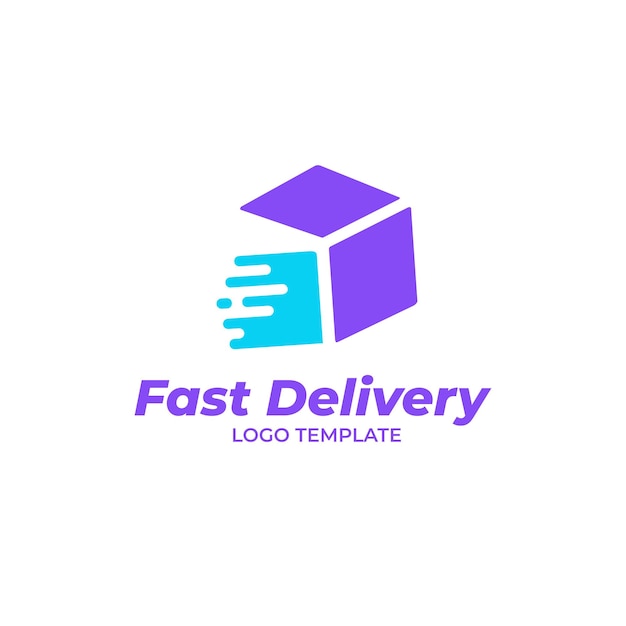 Vector box fast delivery logo icon design