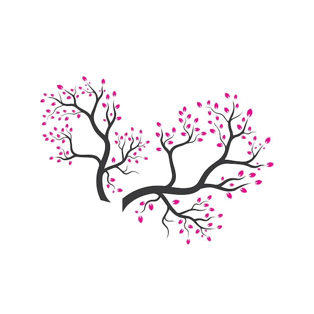 Vector vector branch hand drawn illustration of tree branch design template