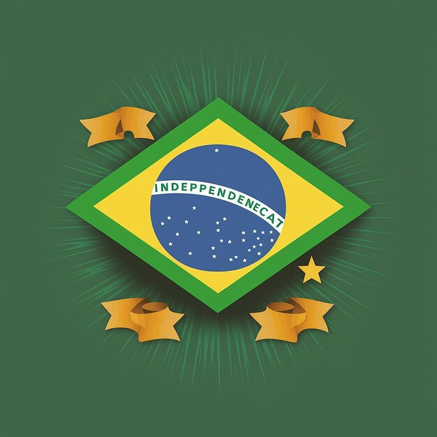 Vector brazil independence day design template flat design illustration