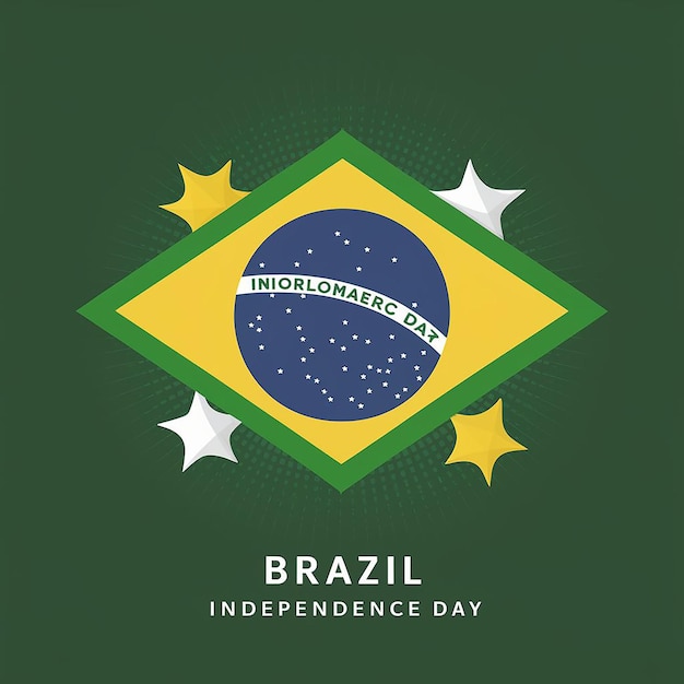 Vector Brazil Independence Day design template Flat Design Illustration