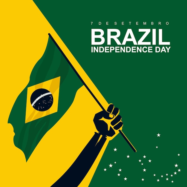 ベクター ブラジルの独立記念日ポスター