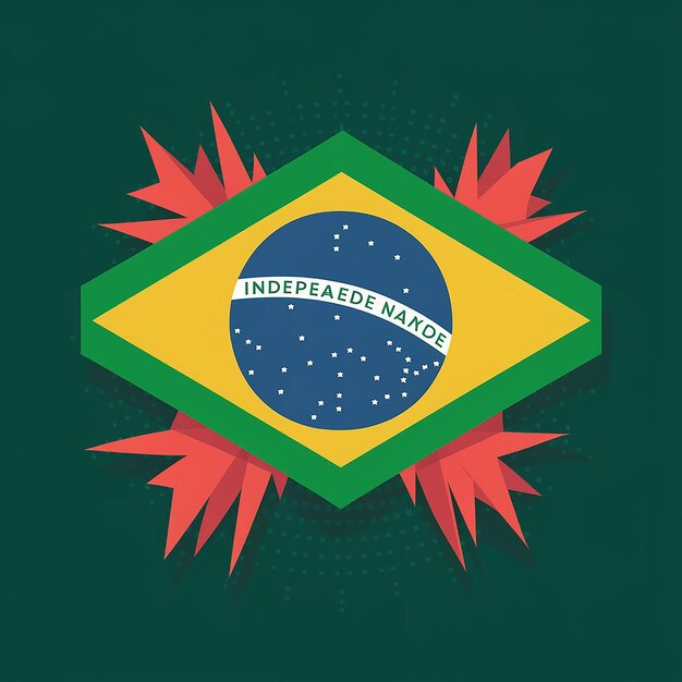 Vector Brazilië Onafhankelijkheidsdag ontwerp sjabloon Flat Design Illustratie