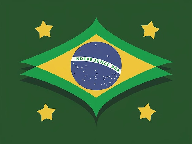 Vector Brazilië Onafhankelijkheidsdag ontwerp sjabloon Flat Design Illustratie