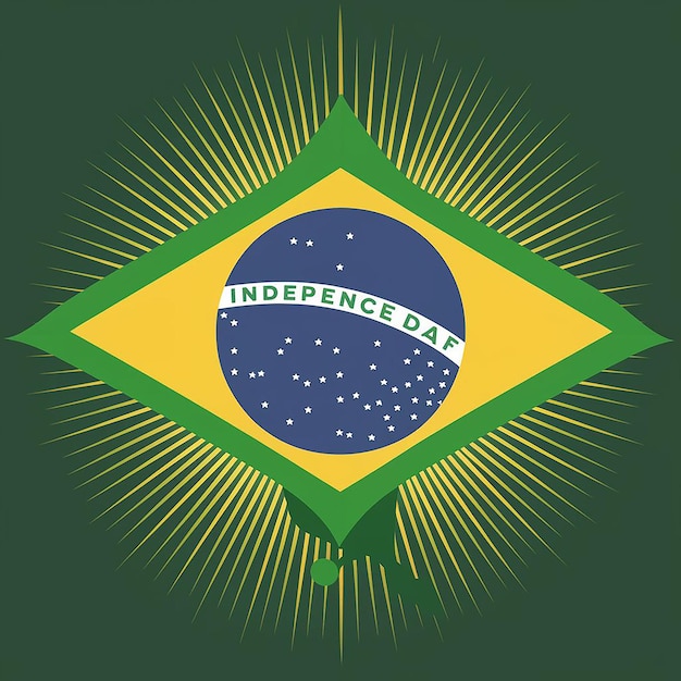 Vector Brazilië Onafhankelijkheidsdag ontwerp sjabloon Flat Design Illustratie