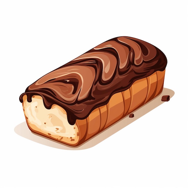ベクトル パン 食品 チョコレート 甘い イラスト 朝食 スナック デザート 孤立した ベーカリー 私