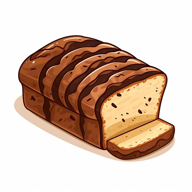 Vector vector bread food chocolate sweet illustration breakfast snack dessert isolated bakery me