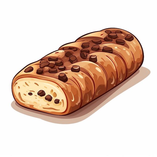 Вектор Вектор хлеб еда шоколад сладкий иллюстрация завтрак закуска десерт изолированный пекарня меня