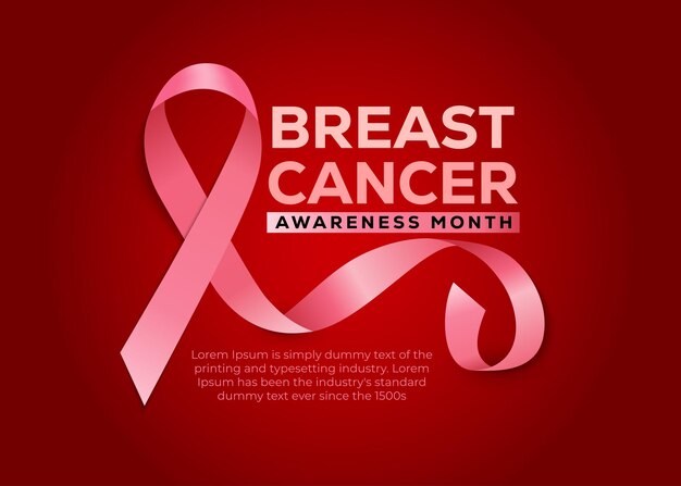 Vector breast cancer awareness month poster