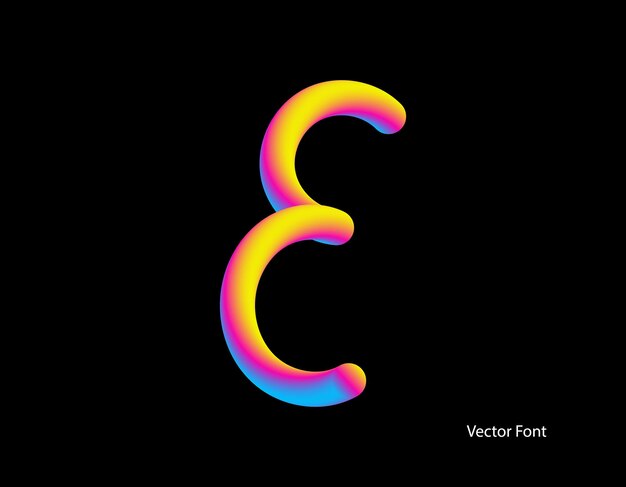 Vector brief abstract letter blend line logo symbool