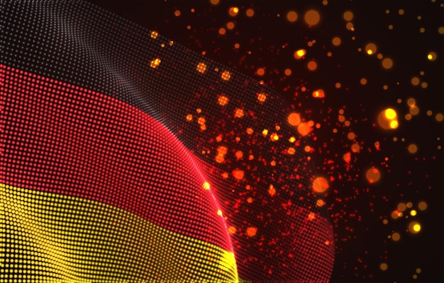 Vector vector bright glowing country flag of abstract dots germany